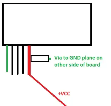 Usual bypass capacitor placement