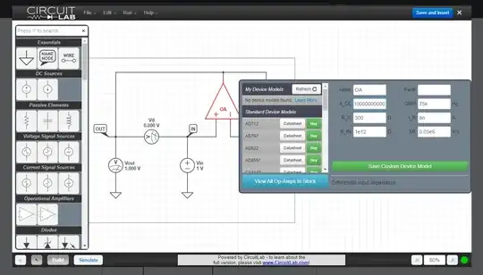 Op-amp follower - CLAB - A = 10e10 screenshot