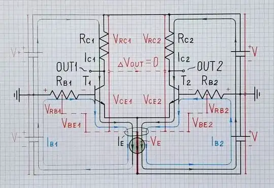 Differential pair with RB1 and RB2