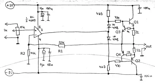 OpAmp boosted with BJTs