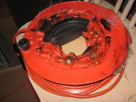 melted extension cord