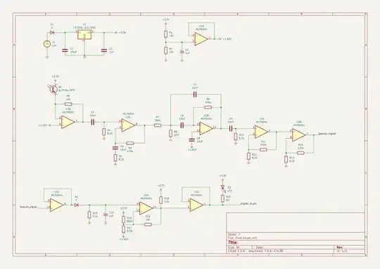 Circuit schematic for a 2kHz IR light sensor
