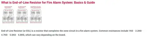 EOL resistor in fire alarm systems