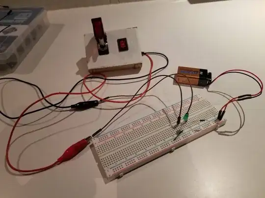 Switch box engaged, LED OFF, Engine ON