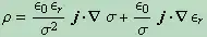 charge density depends on gradients in sigma and epsilon