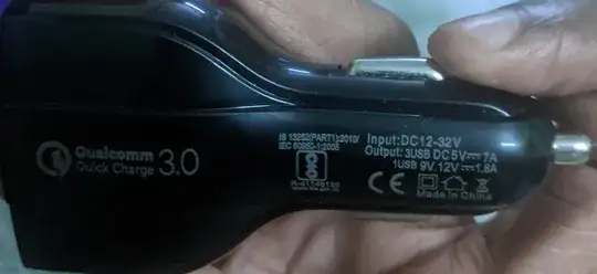 it has output 1: "3USB" and output 2:"1USB"