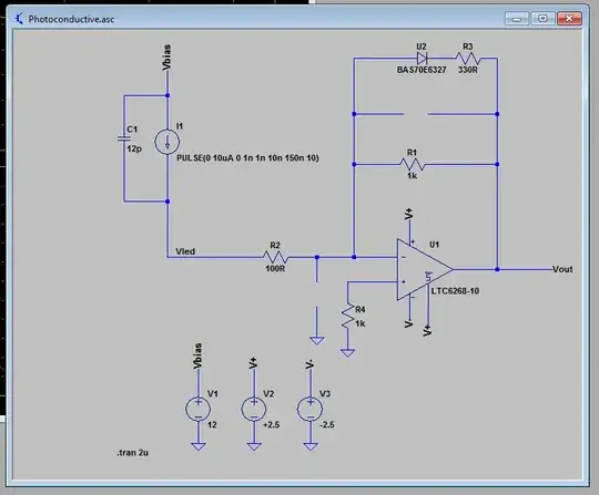 Circuit without capacitor as we've got parasitic cap from diode already