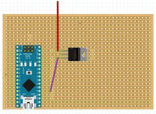 Fritzing simple stripboard Arduino circuit