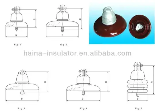 Picture of a pin type ceramic insulator.