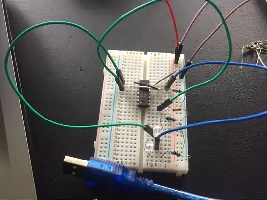 photo of breadboard circuit