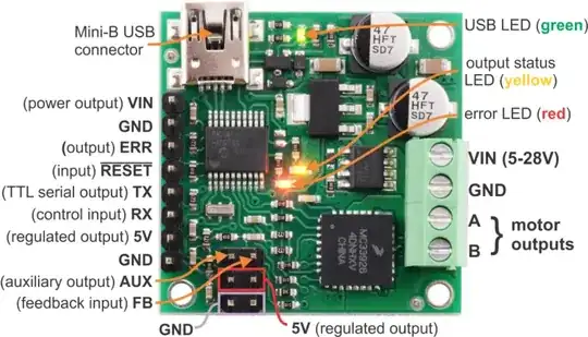 Pololu JRK 21v3 USB Motor Controller Wiring Diagram