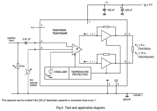 TDA7052 Application Schematic