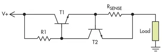 Schematic with R1 and Rsense undimensioned