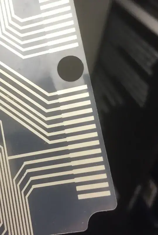 Plastic sheet taken from keyboard