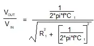 Freq Response calculation of LP filter