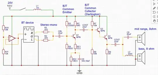 Schematic of the circuit