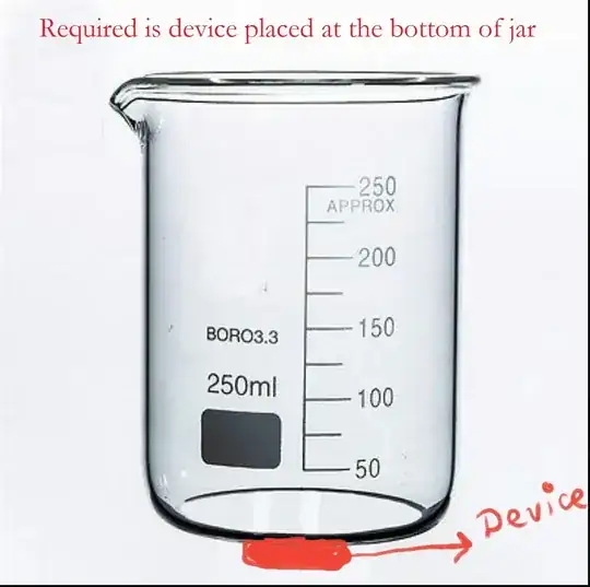 Required a sensor that could be attached at bottom of jar