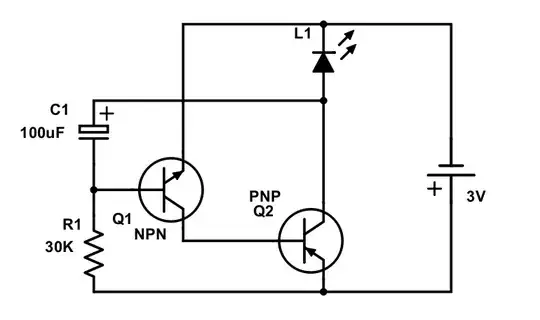 Blinking LED circuit