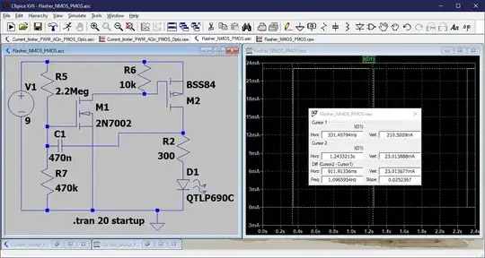 Flasher Simulation NMOS and PMOS