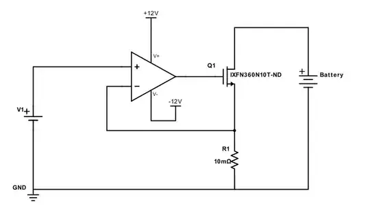 Battery test circuit schematic