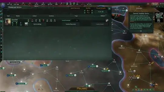 repeated calls from tutorial ai to create sectors, no create sectors button