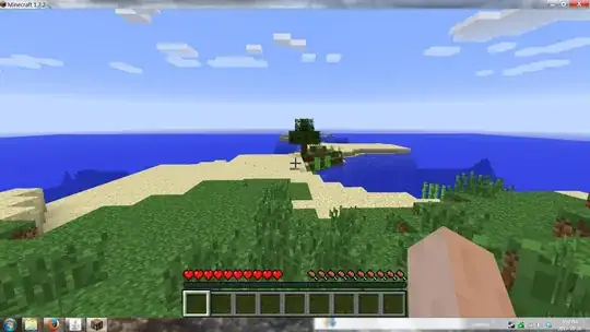 A normal starting-out view of a Minecraft world