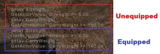 getav Strength/CarryWeight zoomed in