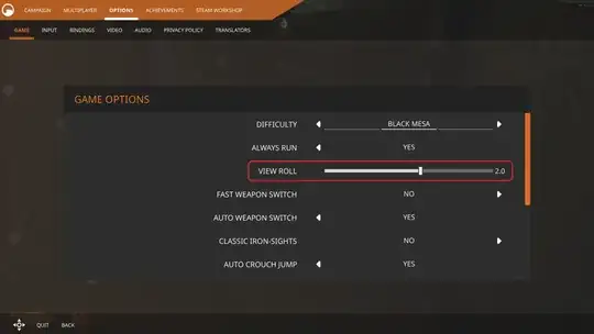Game options in Steam version