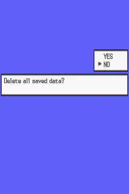 Screenshot of Save Data Delete Screen