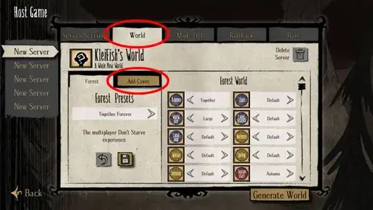 Add Caves option on the World tab in the World Creation menu.