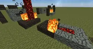 Flowing lava - Horizontal and vertical