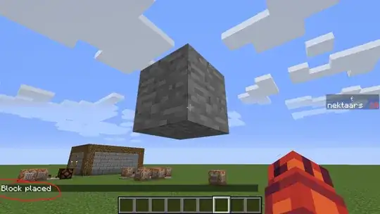 The 'Block Placed' message