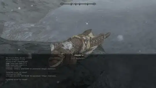 screenshot of entered console commands