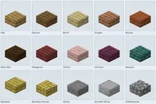 Minecraft slabs