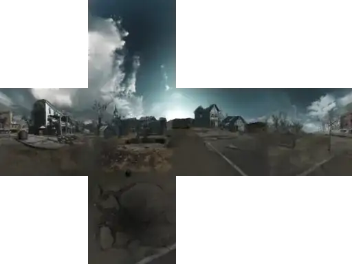 rearrangement of the sides of the cube, so that they form a coherent image