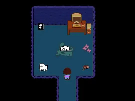 Screenshot of room contents