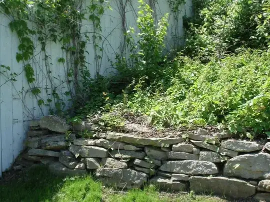 Location for compost pile in a garden