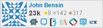 profile for John Bensin on Stack Exchange, a network of free, community-driven Q&A sites