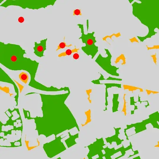 In which polygons does the top left circle fit