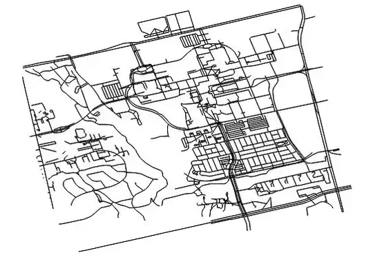 Desired buffer around roads