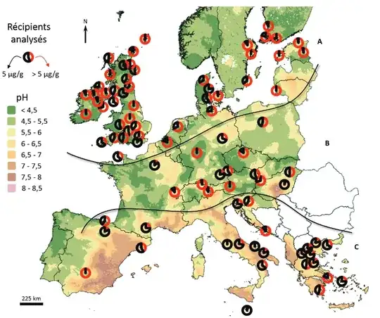 Map with pie charts wanted