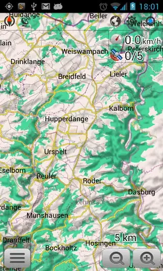 OsmAnd on smartphone