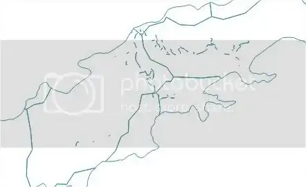 Polygons converted to lines look like this