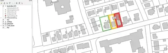 3 different points with 3 different dates color 3 different