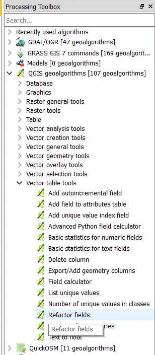 Processing Toolbox - Refactor fields