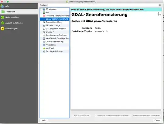 screenshot GDAL georeferencing plugin