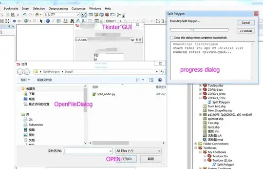 The GUI of my python script tool