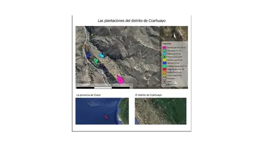 In the lower left image, the purple region appears in the sea