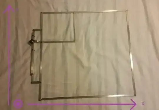 Photo of the antenna in XY plane]