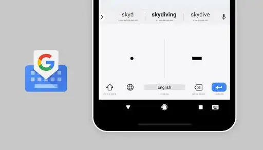Google's marketing image for Morse keyboard